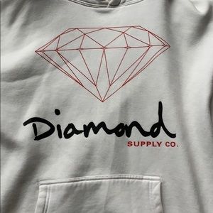 Diamond supply co. White hoodie